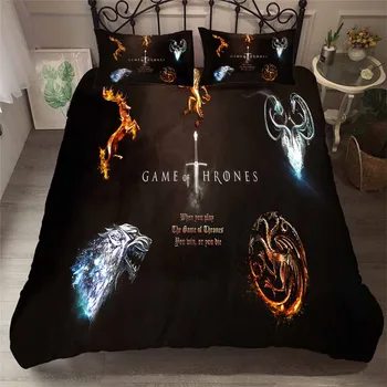 HELENGILI 3D Bedding Set Game of Thrones Print Duvet Cover Set Bedcloth with Pillowcase Bed Set Home Textiles #GOT-65
HELENGILI 3D Bedding Set Game of Thrones Print Duvet Cover Set Bedcloth with Pillowcase Bed Set Home Textiles #GOT-65
