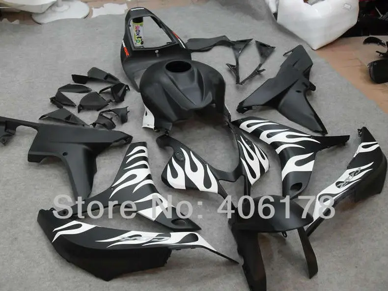 Hot Sales,Cheap Fairing For Honda F5 CBR600RR 2007-2008 Race Bike Matte Black and White Flame Body Kits (Injection molding)
Hot Sales,Cheap Fairing For Honda F5 CBR600RR 2007-2008 Race Bike Matte Black and White Flame Body Kits (Injection molding)