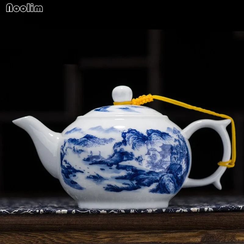 NOOLIM 320ml Teapot Ceramic Kung Fu Tea Set Kettle Jingdezhen Blue and White Porcelain Thin Teapot Drinkware
NOOLIM 320ml Teapot Ceramic Kung Fu Tea Set Kettle Jingdezhen Blue and White Porcelain Thin Teapot Drinkware