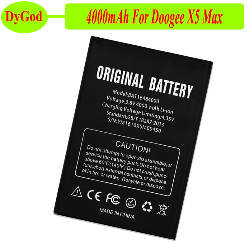 Аккумулятор 4000 мАч для DOOGEE X5 MAX Pro Batterie Bateria Batterij AKKU | Мобильные телефоны и