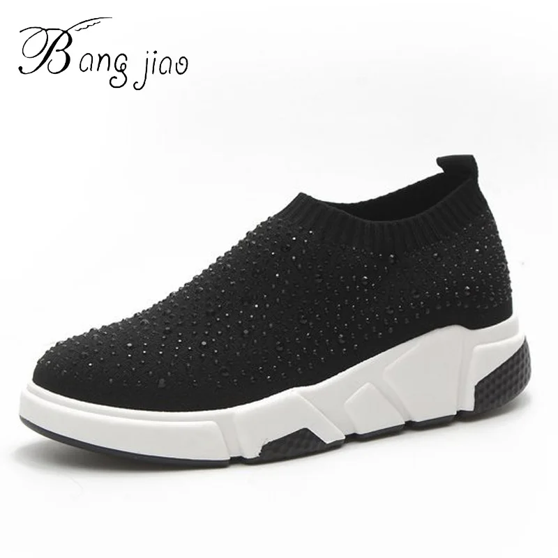 BANGJIAO New 2018 4cm Hidden Heels Shoes Woman Fashion Rhinestone Slim Casual Shoes Ladies Flat Platform Sneakers tenis feminino
BANGJIAO New 2018 4cm Hidden Heels Shoes Woman Fashion Rhinestone Slim Casual Shoes Ladies Flat Platform Sneakers tenis feminino