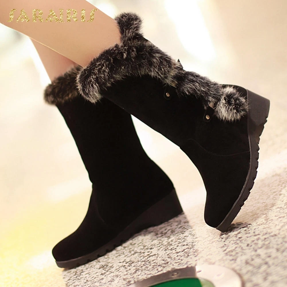 SARAIRIS wholesale new snow boots New Fashion med Heels Winter Shoes Woman Boots Slip On Add Fur Mid Calf Boots Woman Shoes
SARAIRIS wholesale new snow boots New Fashion med Heels Winter Shoes Woman Boots Slip On Add Fur Mid Calf Boots Woman Shoes