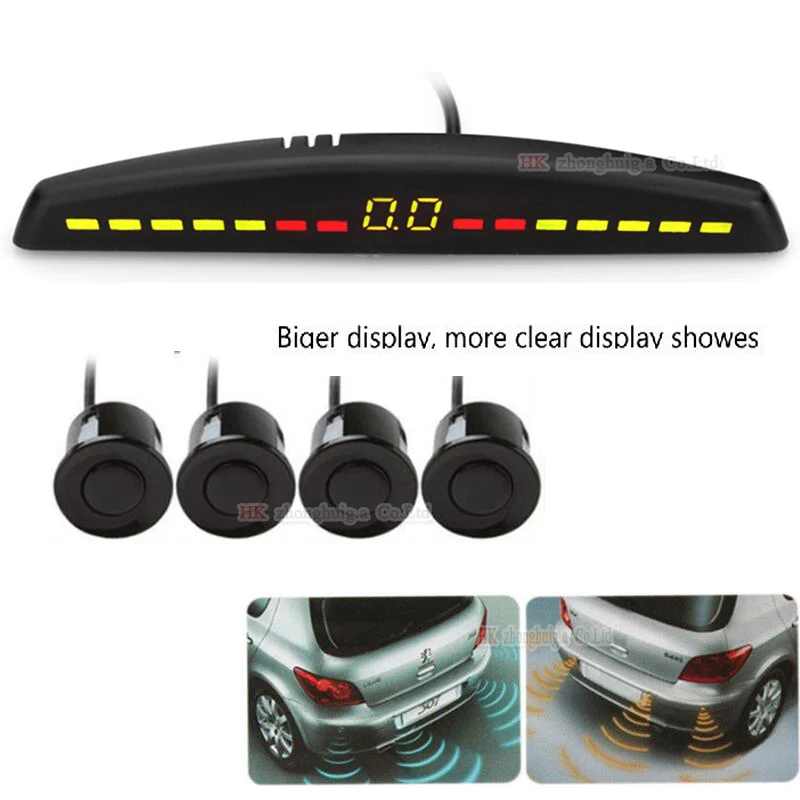 Car LED Parking Sensors 4 Sensors Radars Car Detector Automobile Alarm Parking System Black White Gray Golden Blue Silver
Car LED Parking Sensors 4 Sensors Radars Car Detector Automobile Alarm Parking System Black White Gray Golden Blue Silver