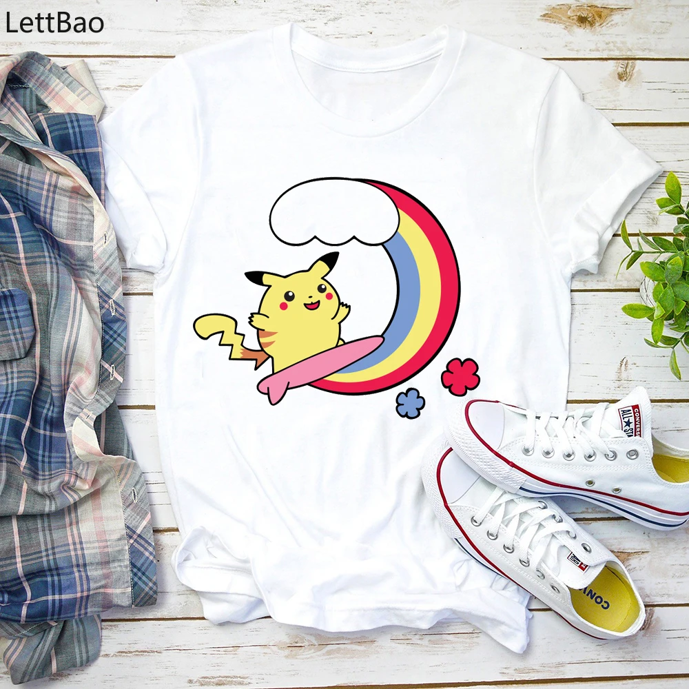 Pikachu Tshirt Popular Anime Pokemon Yellow Pikachu graphic Tees Japan Cartoon print vogue unicorn T shirt women plus size femme
Pikachu Tshirt Popular Anime Pokemon Yellow Pikachu graphic Tees Japan Cartoon print vogue unicorn T shirt women plus size femme