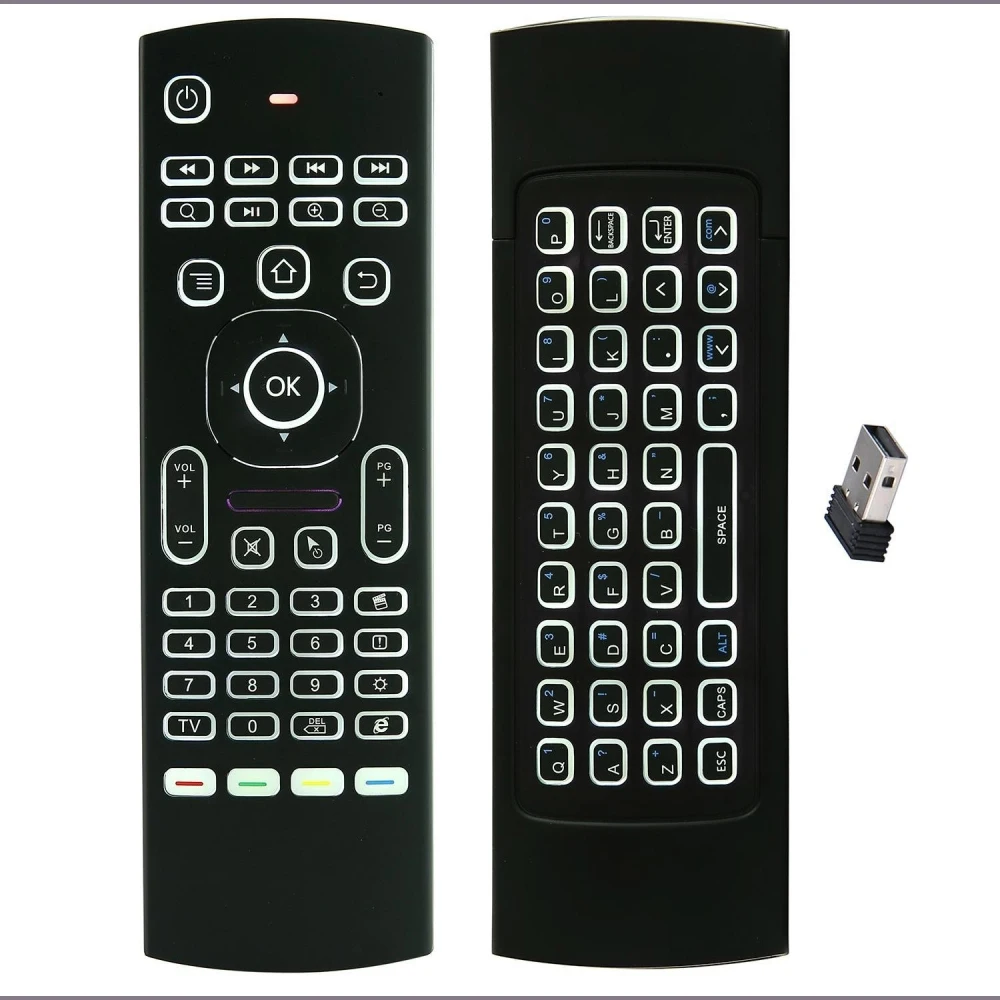 MX3 Air Mouse backlit Voice Control 81 Keys 2.4GHz Wireless Keyboard for TV Box IPTV Set Top Box Android Box Mini PC english
MX3 Air Mouse backlit Voice Control 81 Keys 2.4GHz Wireless Keyboard for TV Box IPTV Set Top Box Android Box Mini PC english