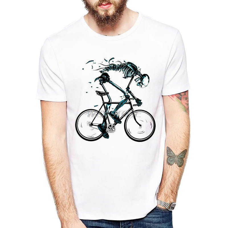 Fitness Worn out Bikes T-shirts Men Funny Skeleton bicycle Design Short Sleeve O-neck T shirt Fashion Skull Style Tops Tees boys
Fitness Worn out Bikes T-shirts Men Funny Skeleton bicycle Design Short Sleeve O-neck T shirt Fashion Skull Style Tops Tees boys