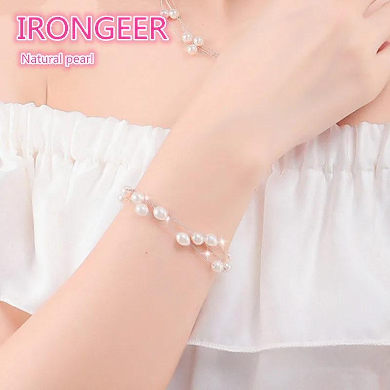Luxury pure multiple layers S925 Sterling silver Perfect natural pearl bracelet Fashion pearl bracelet For women Free shipping
Luxury pure multiple layers S925 Sterling silver Perfect natural pearl bracelet Fashion pearl bracelet For women Free shipping