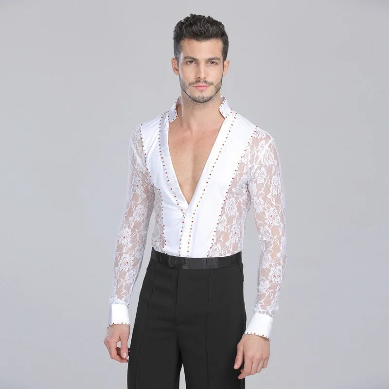 Men Dance Shirt Long Sleeve Lace Hollow Out Ballroom Modern Salsa Samba Dancewear 05-180 Cm Ballroom/ Dance Clothing 904-B077
Men Dance Shirt Long Sleeve Lace Hollow Out Ballroom Modern Salsa Samba Dancewear 05-180 Cm Ballroom/ Dance Clothing 904-B077