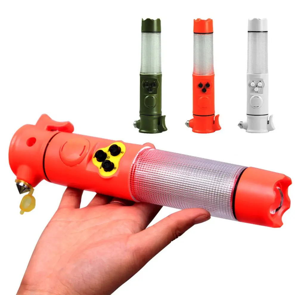 Multifunction Survival Tool Torch Light With Safety Hammer Magnet Seat Belt Cutter Sound Alarm Emergency Warning Light
Multifunction Survival Tool Torch Light With Safety Hammer Magnet Seat Belt Cutter Sound Alarm Emergency Warning Light