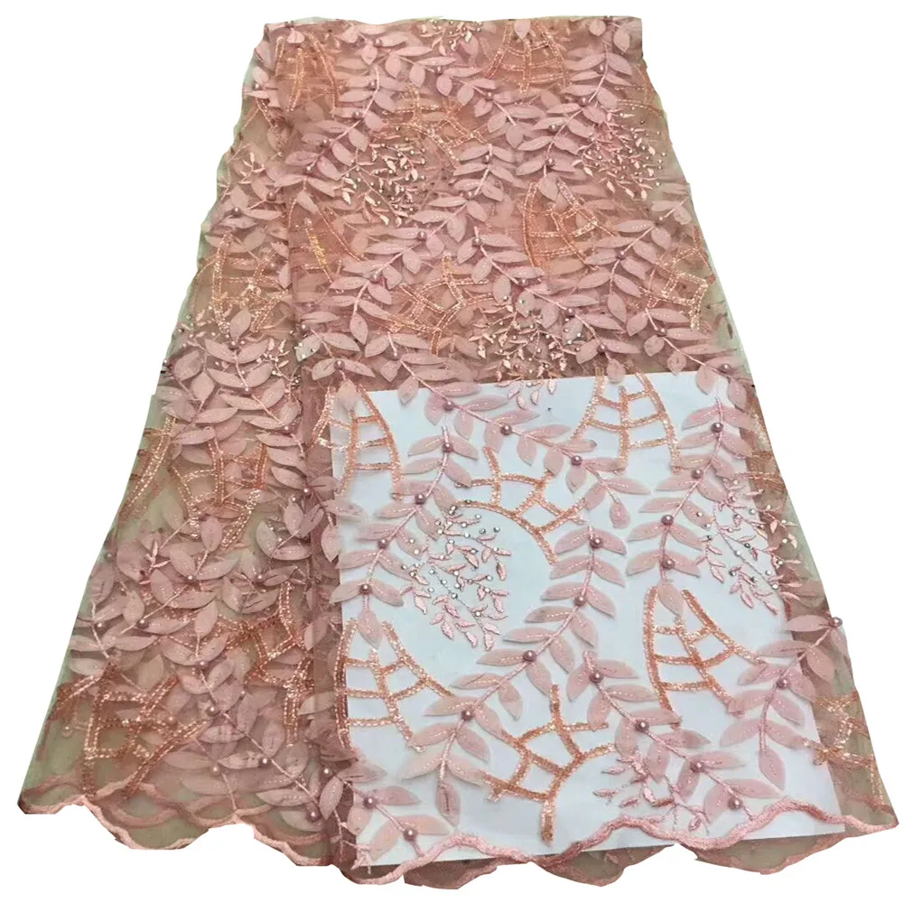 Latest Leaves Design Beaded And Stones Embroidery French Tulle Fabric African Laces X539-4
Latest Leaves Design Beaded And Stones Embroidery French Tulle Fabric African Laces X539-4