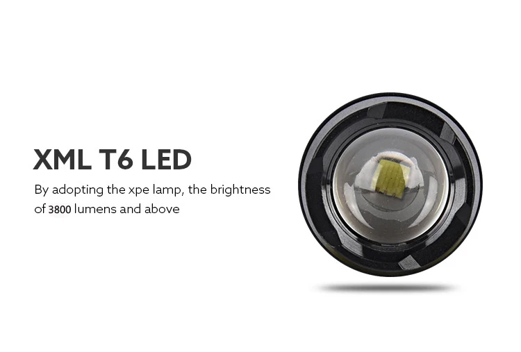Chiclits usb Flashlight XML T6 3800LM Aluminum Waterproof Zoomable CREE LED Torches Light for 18650 Rechargeable Battery Lantern (11)