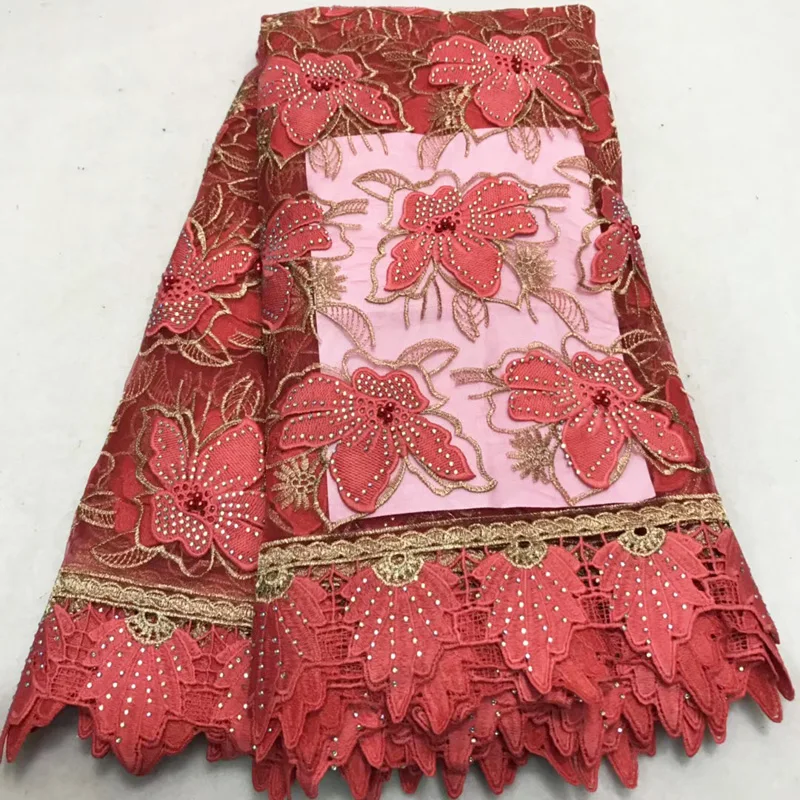 (5yards/pc) High quality coral red African lace fabric with lots of stones beads and wonderful embroidery for party dress FLA11
(5yards/pc) High quality coral red African lace fabric with lots of stones beads and wonderful embroidery for party dress FLA11