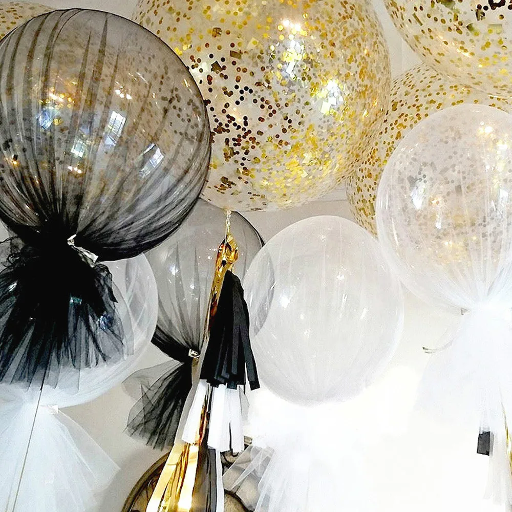 36inch Confetti Balloon Tulle Round Giant Balloons Happy Wedding Birthday Decoration Party Fovors Organza Ribbon Balloons
36inch Confetti Balloon Tulle Round Giant Balloons Happy Wedding Birthday Decoration Party Fovors Organza Ribbon Balloons