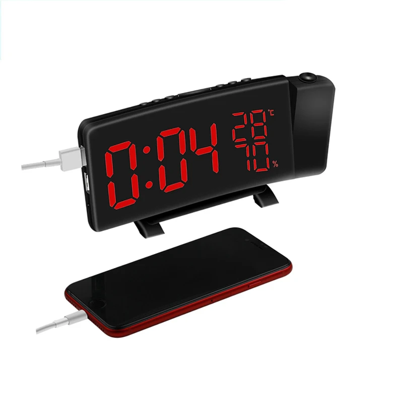 Radio Alarm Clock Projector Digital LED5