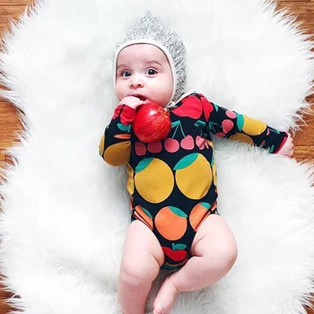 TinyPeople Fruit cute print Baby Bodysuit Cotton Long Sleeve spring newborn Baby Boys onesie Girls jumpsuit infant bebe Clothing
TinyPeople Fruit cute print Baby Bodysuit Cotton Long Sleeve spring newborn Baby Boys onesie Girls jumpsuit infant bebe Clothing