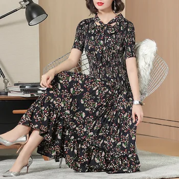 Women Long Dress Floral Print Summer Maxi Chiffon Beach Dress Elegant Party Dress Long Sleeve Office Dress Nt-01
Women Long Dress Floral Print Summer Maxi Chiffon Beach Dress Elegant Party Dress Long Sleeve Office Dress Nt-01