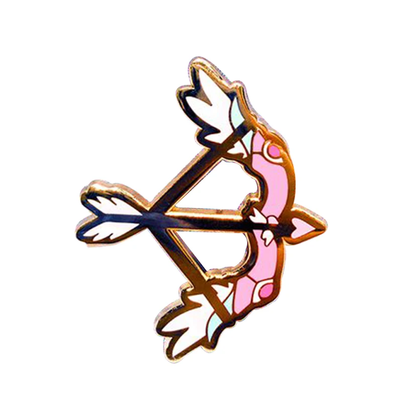 Magical bow and arrow pin