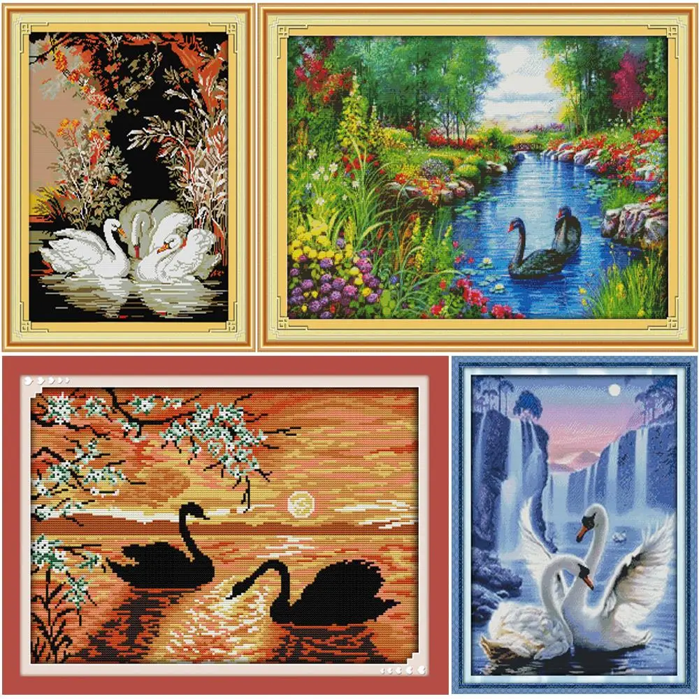 oneroom Beautiful Swans Counted Cross Stitch Kits Printed Canvas Stamped Cross Stitch Pattern Cross-stitch Set Embroidery
oneroom Beautiful Swans Counted Cross Stitch Kits Printed Canvas Stamped Cross Stitch Pattern Cross-stitch Set Embroidery