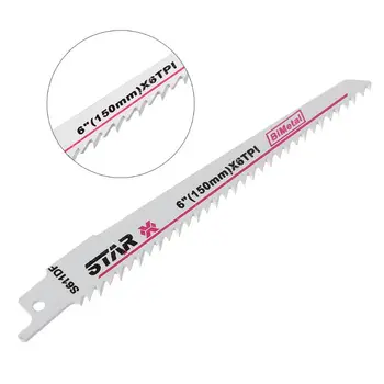 Bi-Metal S611DF 150mm 6" Reciprocating Saw Blade Effective For Cutting Wood Woodworking
Bi-Metal S611DF 150mm 6" Reciprocating Saw Blade Effective For Cutting Wood Woodworking