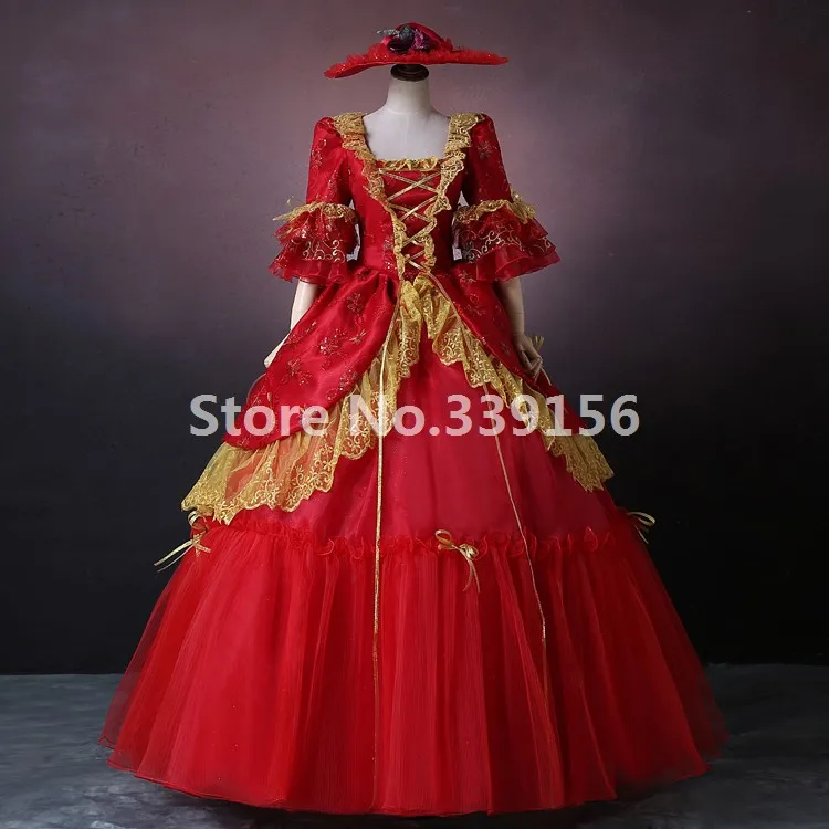 High-end Red Print Rococo Marie Antoinette European Palace Party Dresses Historical Renaissance Wedding Ball Gowns For Women
High-end Red Print Rococo Marie Antoinette European Palace Party Dresses Historical Renaissance Wedding Ball Gowns For Women