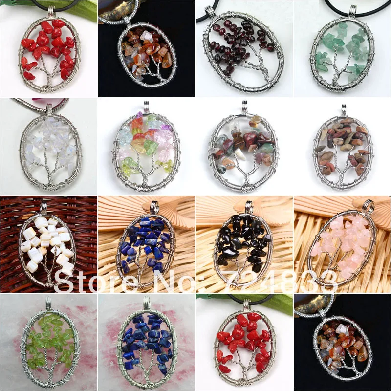 New Fashion Hand Wrapped Mixed Stones Materials Oval Wire Wrap Life Tree Chips Stones Pendant Beads Bulk Wholesale
New Fashion Hand Wrapped Mixed Stones Materials Oval Wire Wrap Life Tree Chips Stones Pendant Beads Bulk Wholesale
