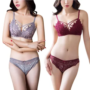 Women Ladies Sexy Lace Floral Bra Set Thin Hollow Out Bra + Panty Set Triangle Cup Wire Free Push Up Underwear Solid Intimates
Women Ladies Sexy Lace Floral Bra Set Thin Hollow Out Bra + Panty Set Triangle Cup Wire Free Push Up Underwear Solid Intimates