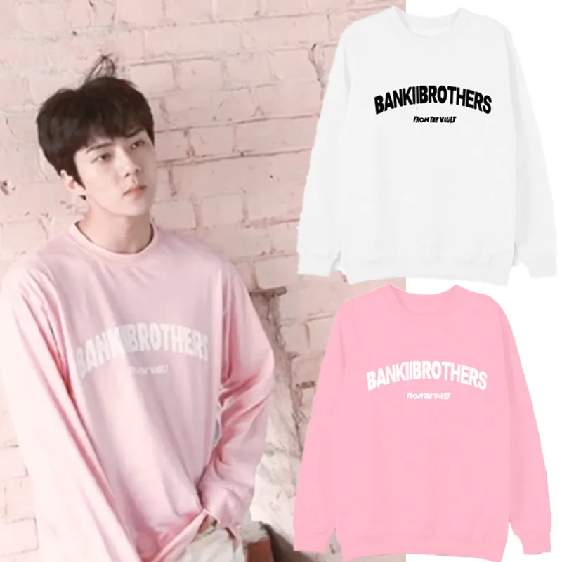 kpop exo SEHUN Same paragraph Small fresh Pink Sweatshirts trend Korean clothes Loose Pullover shirt Aid Fight song clothes
kpop exo SEHUN Same paragraph Small fresh Pink Sweatshirts trend Korean clothes Loose Pullover shirt Aid Fight song clothes