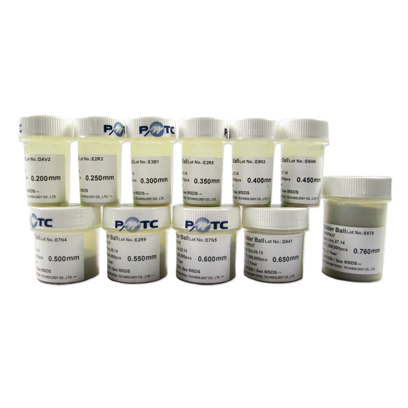 250K PMTC leaded tin BGA solder ball 0.2mm-0.76mm for For BGA Reballing Stencils repair kits
250K PMTC leaded tin BGA solder ball 0.2mm-0.76mm for For BGA Reballing Stencils repair kits