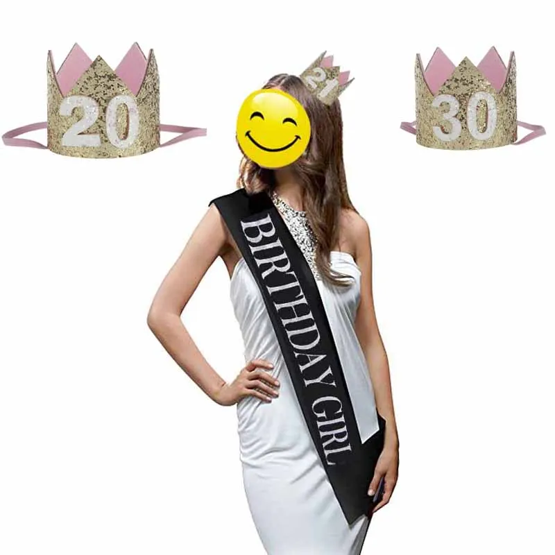 1 set Letter black Birthday Girl sash 20th 21st 30th 20 21 30 years older adult girl women happy Birthday Crown tiara gift favor
1 set Letter black Birthday Girl sash 20th 21st 30th 20 21 30 years older adult girl women happy Birthday Crown tiara gift favor