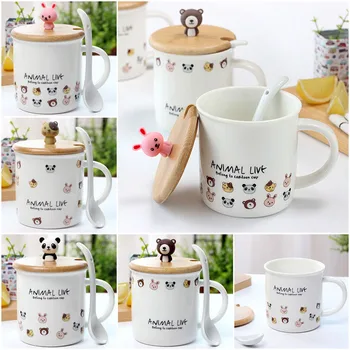 Creative 3D Cartoon Pattern Coffee Cup Ceramic Mug With Wooden Cover And Spoon Milk Cup Tea Couple Cups Student Graduation Gift
Creative 3D Cartoon Pattern Coffee Cup Ceramic Mug With Wooden Cover And Spoon Milk Cup Tea Couple Cups Student Graduation Gift