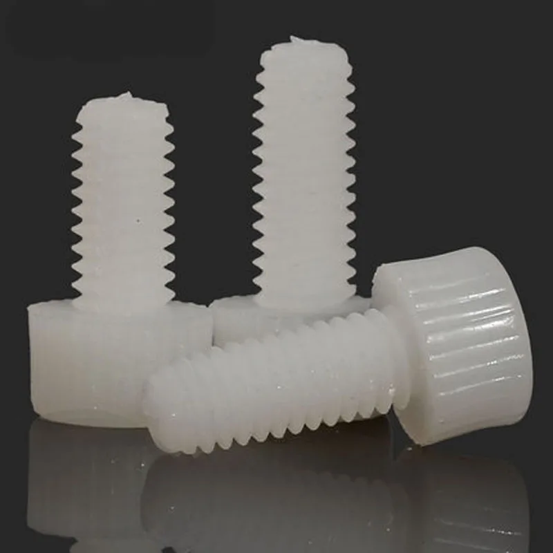 

20pcs M5 Nylon hexagon socket screw Cup screws Cylinder head bolt Plastic bolt 8mm-40mm Length