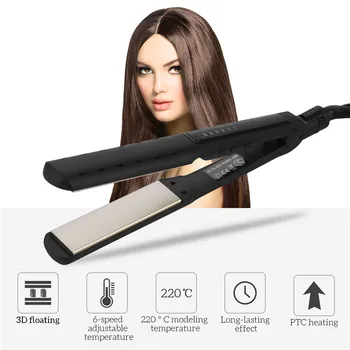 Wide Plate Tourmaline Ceramic Hair Straightener Fast Heating Straightening Irons Anions Flat Iron Wet Dry Use Hair Styling Tools
Wide Plate Tourmaline Ceramic Hair Straightener Fast Heating Straightening Irons Anions Flat Iron Wet Dry Use Hair Styling Tools