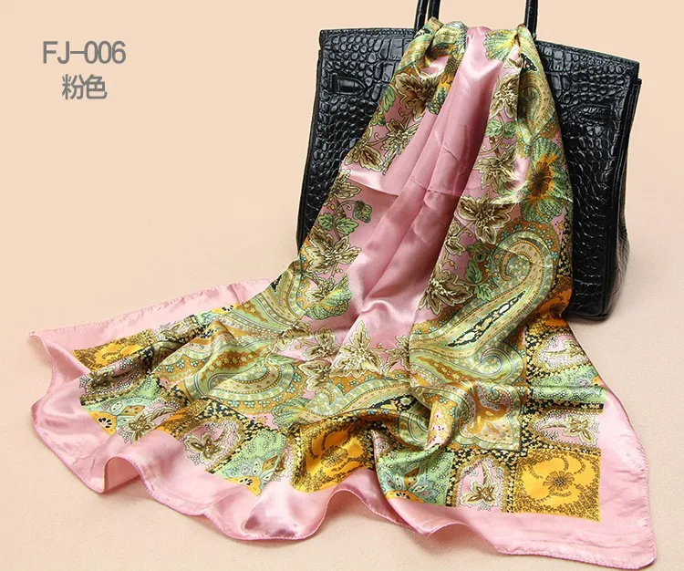 2016 Big Size 90x90cm Silk Square Scarf Women Fashion Brand High Quality Cheap Imitated Silk Satin Scarves Polyester Shawl Hijab
2016 Big Size 90x90cm Silk Square Scarf Women Fashion Brand High Quality Cheap Imitated Silk Satin Scarves Polyester Shawl Hijab