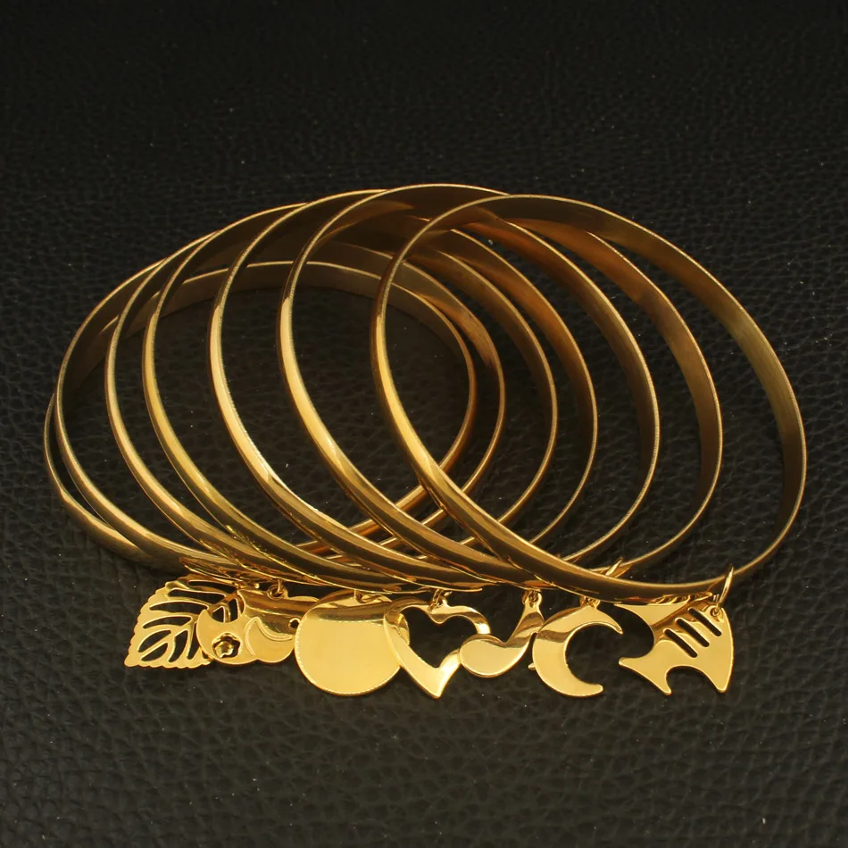 Новый дизайн ювелирные изделия из нержавеющей стали золотого цвета 69 мм модные