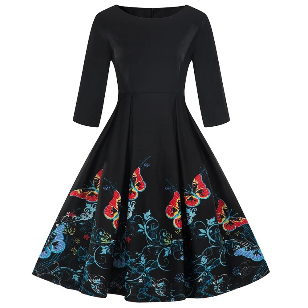 Retro Butterfly Print Vintage Party Dress Women Swing 50s Rockabilly Plus Size Autumn Dress Retro Pin Up Dresses Tunic Vestidos
Retro Butterfly Print Vintage Party Dress Women Swing 50s Rockabilly Plus Size Autumn Dress Retro Pin Up Dresses Tunic Vestidos