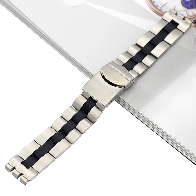 Ремешок из нержавеющей стали для наручных часов Swatch Цельный металлический
