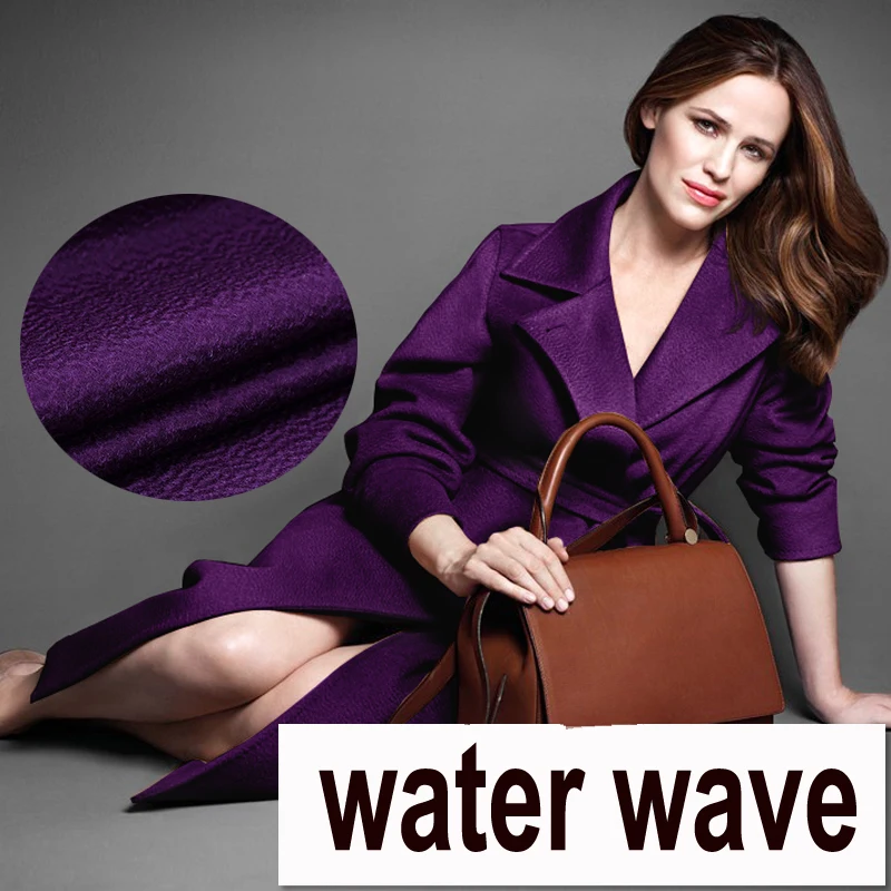 145CM Wide 520G/M Water Wave Purple Cashmere Wool Fabric for Winter and Autumn Soft Overcoat Coat E170
145CM Wide 520G/M Water Wave Purple Cashmere Wool Fabric for Winter and Autumn Soft Overcoat Coat E170