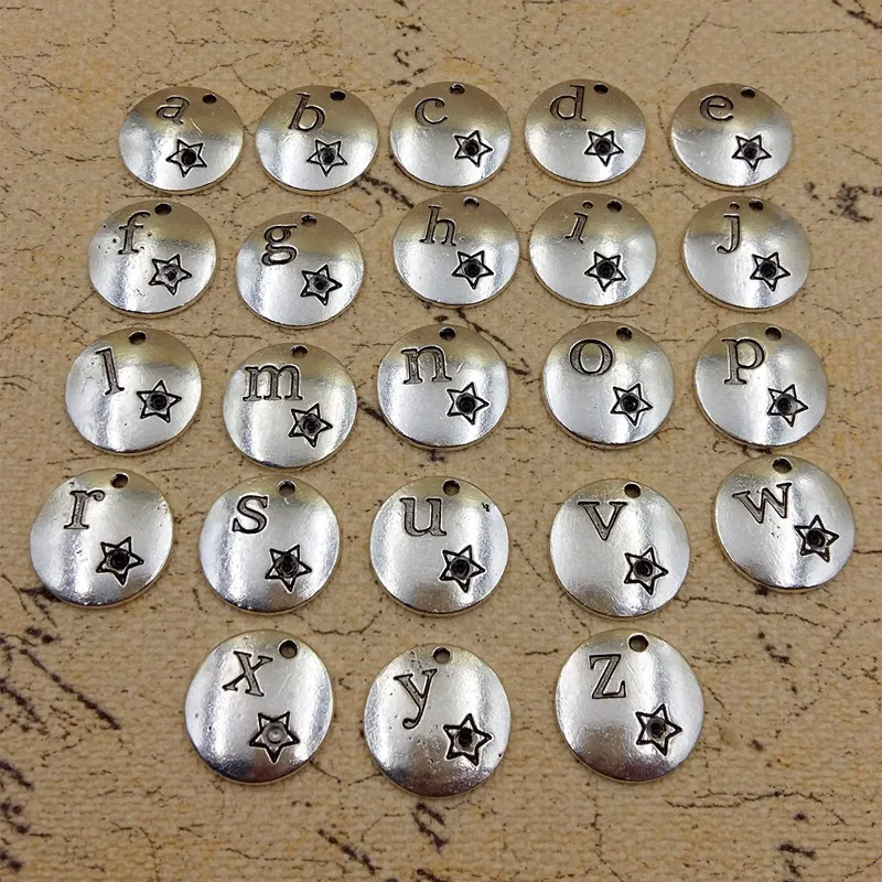 Initial Charms from a-z Hand Stamped Alphabet Letter Charms Tag Pendant with star for DIY Jewelry
Initial Charms from a-z Hand Stamped Alphabet Letter Charms Tag Pendant with star for DIY Jewelry