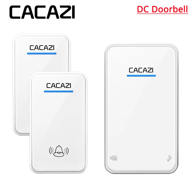 CACAZI DC battery powered Wireless door bell 300M Effective Waterproof 1 Receiver doorbell Prevent Signal interference door Ring
CACAZI DC battery powered Wireless door bell 300M Effective Waterproof 1 Receiver doorbell Prevent Signal interference door Ring