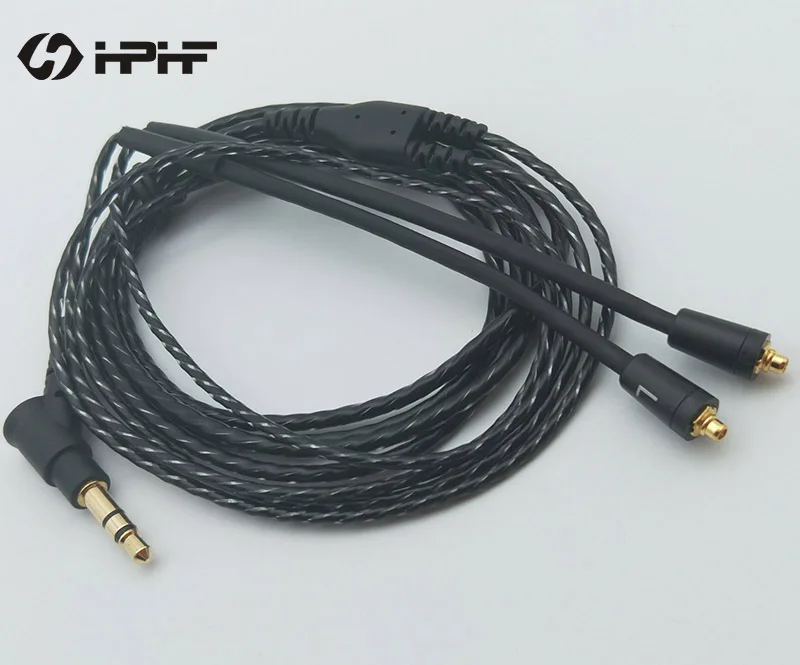 HPHF MMCX разъем с микрофоном Сменные кабели для наушников SHURE/SE215/W60/W80|Аксессуары