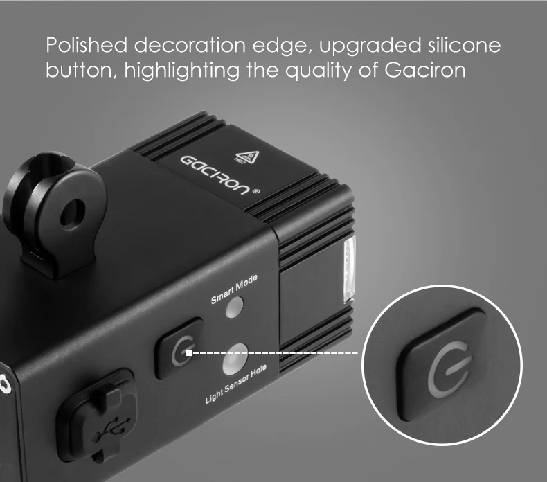 Sale Gaciron 2 in 1 Smart Bicycle Light 500 800 Lumen Bike Headlight GoPro Mount Holder Rechargeable Waterproof Flashlight Pro Race 9