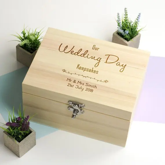 

personalize mr&mrs save the date wedding Memory box bespoken Box Keepsake gift Boxes birthday storage containers