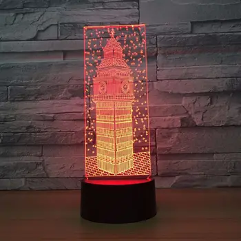 Bell Tower Led Night Light Colourful Acrylic Led 3D Lamp USB Charge DC 5V Lamp Factory Wholesale 3d Light Fixtures Drop Ship
Bell Tower Led Night Light Colourful Acrylic Led 3D Lamp USB Charge DC 5V Lamp Factory Wholesale 3d Light Fixtures Drop Ship