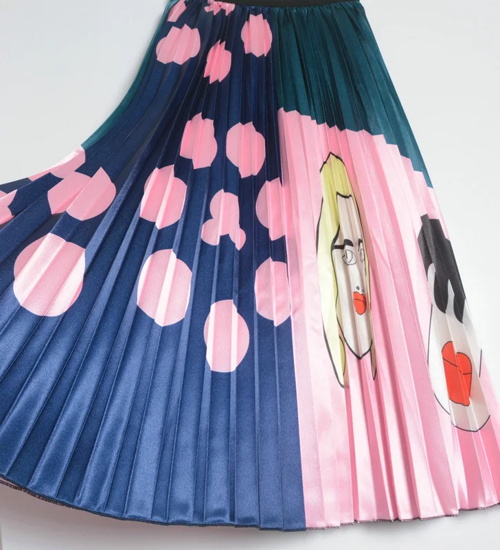 2019 skirt girl Comic cartoon image printed pleated long skirts women 8380
2019 skirt girl Comic cartoon image printed pleated long skirts women 8380