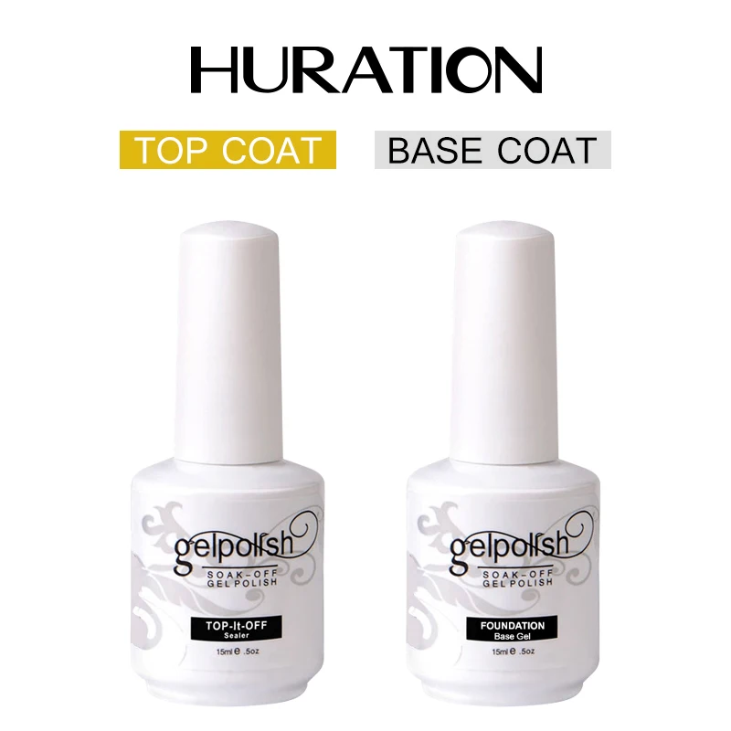 Huration Top and Base Coat Gel Nail Polish 15ml Semi Permanent Manicure Nail Art Soak Off UV Transparent Nail Primer Gel Varnish
Huration Top and Base Coat Gel Nail Polish 15ml Semi Permanent Manicure Nail Art Soak Off UV Transparent Nail Primer Gel Varnish