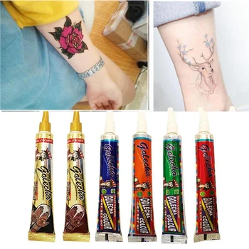 Waterproof Golecha Henna tattoo Cones Party Colored Natural Organic Henna Cones Paste Fake Tattoo paint Body Art Henne 1PCS
Waterproof Golecha Henna tattoo Cones Party Colored Natural Organic Henna Cones Paste Fake Tattoo paint Body Art Henne 1PCS