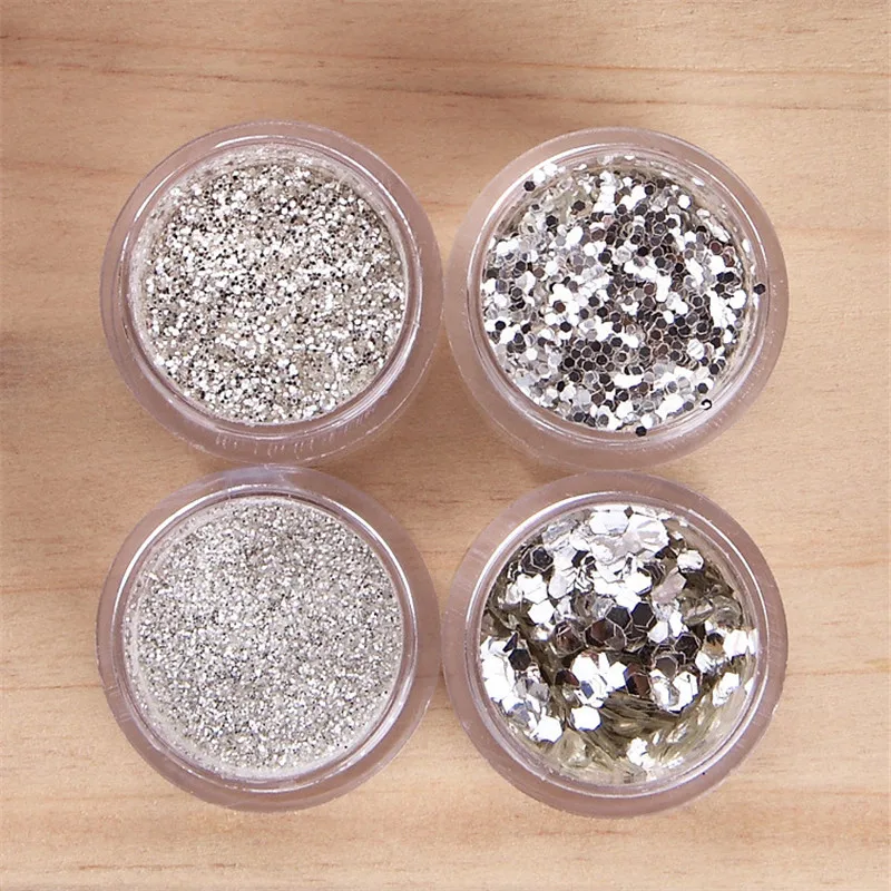 10ml/Box Nail Art Glitter Tips White Silver 1mm & 2mm & 3mm Mixed Accessories P# Hot nail art beauty
10ml/Box Nail Art Glitter Tips White Silver 1mm & 2mm & 3mm Mixed Accessories P# Hot nail art beauty