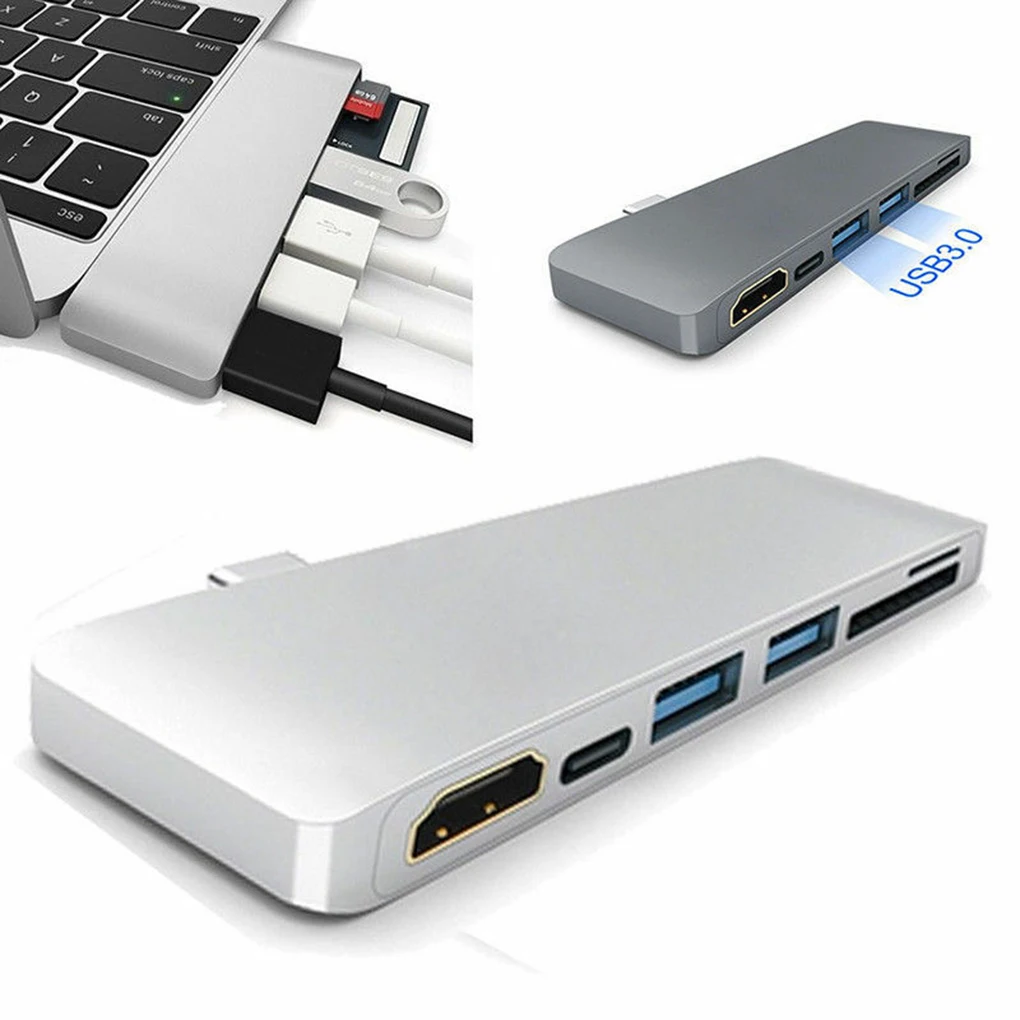 Replacement For MacBook Type-C Turn HD Converter 6-In-1 4Kx2k Hub Adapter TF SD Card Reader
Replacement For MacBook Type-C Turn HD Converter 6-In-1 4Kx2k Hub Adapter TF SD Card Reader