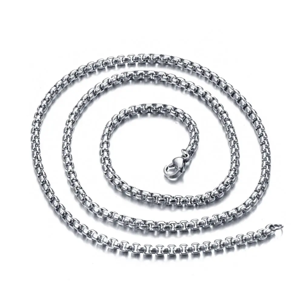 Silver Stainless Steel Chain Necklace for Men Simple 3.5MM Necklace Box Chain Punk Hiphop Jewelry Long Choker Necklace Accessory
Silver Stainless Steel Chain Necklace for Men Simple 3.5MM Necklace Box Chain Punk Hiphop Jewelry Long Choker Necklace Accessory
