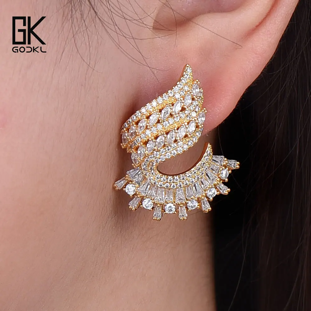 GODKI 29mm Fashion Elegant Geometry Stud Earrings For Women Wedding AAA Cubic Zircon Crystal CZ Dubai Gold Bridal Party Earrings
GODKI 29mm Fashion Elegant Geometry Stud Earrings For Women Wedding AAA Cubic Zircon Crystal CZ Dubai Gold Bridal Party Earrings